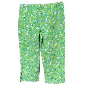 Lilly Pulitzer White Tag Vintage Sea Creature Print Cropped Pants 6